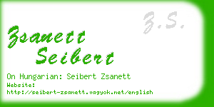 zsanett seibert business card